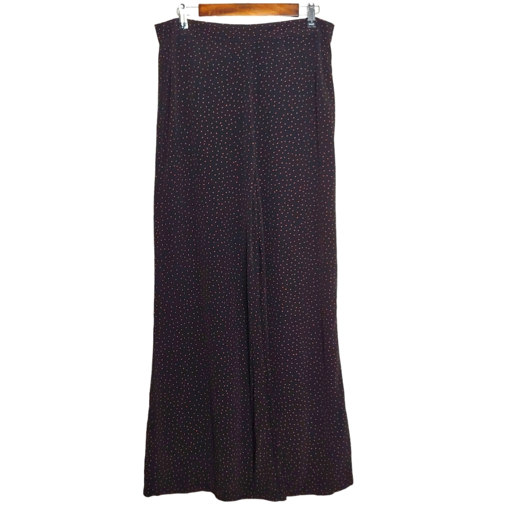 Glassons High Rise Black Red Polka Dot Spot Wide Leg Pants Size 14 New With Tags